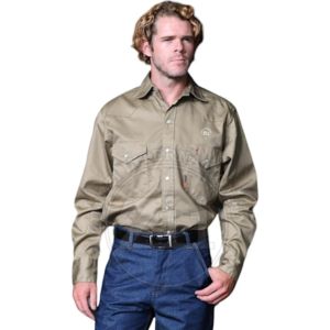 Chemise de soudage en coton lourd, résistante aux flammes, NFPA2112 EN11612 FRC, manches longues, protection contre les arcs électriques CAT2, coton ignifuge - Product Image 2