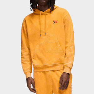 เสื้อฮู้ดดี้ผู้ชายคุณภาพสูงสไตล์สตรีทแวร์ ล้างสีแบบแอซิดวอช ทรงโอเวอร์ไซส์ เสื้อฮู้ดดี้ล้างสีแบบแอซิดวอชสำหรับผู้ชาย - Product Image 4