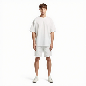 Ensemble court décontracté d'été pour homme Laso Industry, 100% coton, séchage rapide, imprimé lettres, col rond - Product Image 3