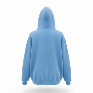 เสื้อฮู้ดสีฟ้าอ่อนสำหรับผู้ชาย ทรงปกติ ผ้าฝ้ายเฟรนช์เทอร์รี่ สวมใส่สบาย มีกระเป๋า เหมาะสำหรับใส่ในฤดูใบไม้ร่วง - Product Image 2