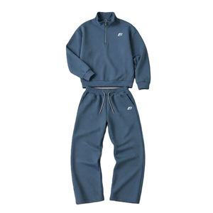 Conjunto de Sudadera con Capucha Unisex de Color Sólido, Manga Larga, Estilo Casual Urbano, Corte Holgado, Bolsillos Laterales, Algodón Ligero - Product Image 3