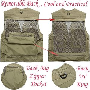 Veste cargo multi-poches pour homme, légère, décontractée, pour la pêche, le travail, le safari, les voyages et la photographie - Product Image 5