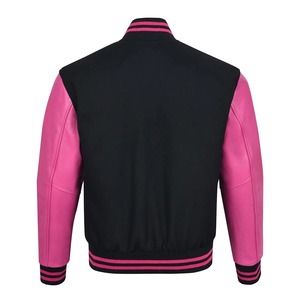 Comfortable Solid Customized Color Plus Size Varsity <b>Jacket</b> Men High Quality Wool Body Leather Sleeves Varsity <b>Jacket</b> for Men - Product Image 3