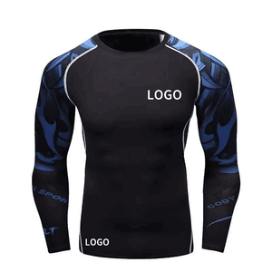 Lightweight Rash Guard Mens Short & Long Sleeve Sports Fitness Shirt Custom Printed Mens Rash Guard Compression Gym Workout - Product Image 4