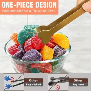 Eagle Claw Luxury Metal Ice <b>Tongs</b> 2-Piece Food Safe Cocktail Beverage <b>Serving</b> Accessory Modern Bar Kitchen Restaurant - Product Image 4