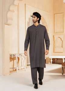 Costume élégant pour homme Salwar Kameez en deux pièces, vêtements traditionnels indiens et pakistanais en coton extensible, séchage rapide, toutes saisons - Product Image 4