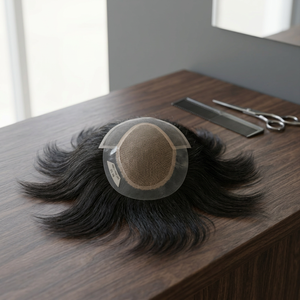Peluca Mirage de Cabello Humano con Encaje Frontal para Hombres, Peluca Médica con Encaje Frontal, Perruque Homme - Product Image 2