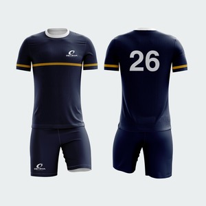 Ensemble de maillots de football personnalisés à séchage rapide, grande taille, unisexe, uniforme d'entraînement, imprimé par transfert thermique, style court, 100% coton - Product Image 6