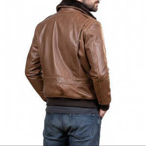 Chaqueta de Cuero Leathertex Estilo Caf Racer para Hombre con Cuello Camisero para Otoño - Product Image 1