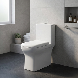 Modern One Piece Ceramic Toilet Set S <b>Trap</b> P <b>Trap</b> Water Closet With Remote Flush Fittings For Home And Hotel Use - Product Image 2
