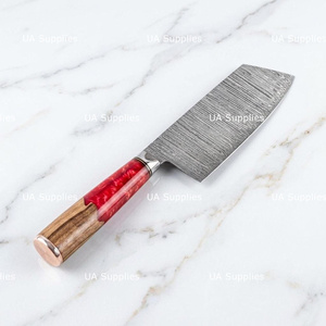 Cuchillo de Cocina UA Supplies, Hecho a Mano, Ecológico, Ambidiestro, de 8-9.9 Pulgadas, de Acero de Damasco, Forjado a Mano, para Carne - Product Image 3