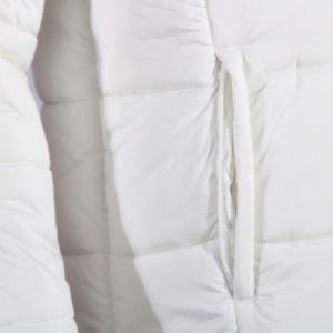 Nouvelle veste polaire blanche 2026 coupe-vent respirante et confortable avec col montant en toile et logo personnalisé sur le devant pour l'hiver - Product Image 4