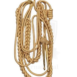 Bullion Wire Gold Aiguilettes Uniform Cords Metal Tip Factory Direct Supply Best Quality Custom Shoulder Cord for Ceremony - Product Image 6