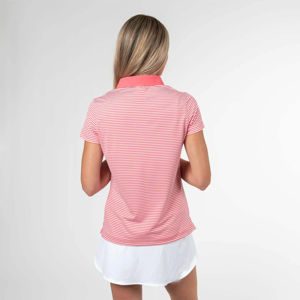 Polo a Rayas Casual de Alta Calidad para Mujer, Cómodo y Elegante para Uso Diario, Tejido de Punto Transpirable y Sólido - Product Image 3