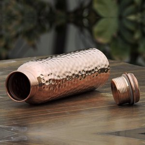 ขวดน้ำทองแดงโบราณขายส่ง คุณภาพสูง ขวดน้ำดื่มสำหรับโรงเรียนและสำนักงาน ขวดน้ำทองแดงแท้แบบตีลายโบราณ - Product Image 3