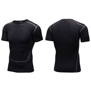 2026 High Quality Breathable <b>Compression</b> <b>Shirt</b> <b>Mens</b> Gym Sports Running Fitness Workout Bodybuilding Short Sleeve Knit Wear - Product Image 3