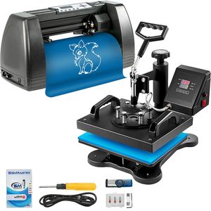 Termopressa Digitale Doppia HP230 B per Magliette 12"x10" + Plotter da Taglio Vinile 14'' con Software SIGNMASTER, Apertura Automatica, 110V, Nuova Condizione - Product Image 1
