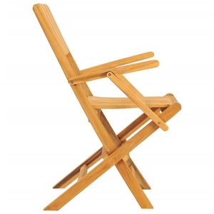 Juego de 2 Sillas Plegables de Jardín de Madera de Teca Sólida - Product Image 5