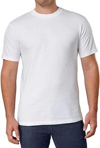 T-shirt blanc pour homme à col rond 220 GSM avec logo sur le devant, 100% coton, séchage rapide, respirant, confortable - Product Image 2