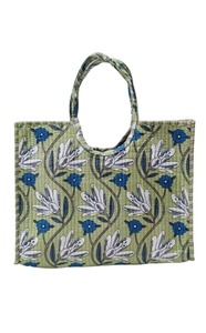 Sac Jhola indien matelassé, grand sac fourre-tout en coton matelassé, sac de shopping imprimé - Product Image 3