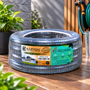 KARYON <b>PVC</b> Spring <b>Hose</b> Steel Wire Reinforced Flexible Vacuum Resistant Suction Discharge Tube Water Transfer Industrial Farm - Product Image 1