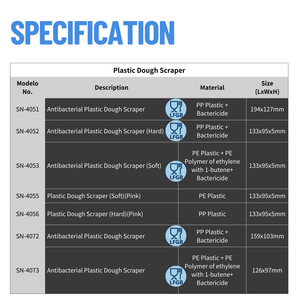 Espátula de Plástico para Masa, Color Rosa Intenso, Herramienta Multiusos para Repostería, Cortador de Masa para Pan y Repostería - Product Image 2