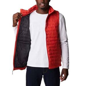 2025 High Quality Gilet Puffer Men's <b>Jackets</b> Breathable Fabric Solid Orange Color Sleeveless Winter Warm Oversize Puffer Vest - Product Image 5