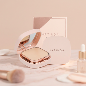 NATINDA Silky Cover Pact, Polvo Compacto de Larga Duración Antiarrugas, Maquillaje de Belleza Coreana para Todo Tipo de Piel - Product Image 2