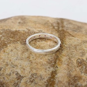 Best Wholesaler 925 Sterling <b>Silver</b> Band <b>Rings</b> 100% Natural Red <b>Garnet</b> Gemstones Full Eternity Engagement Band <b>Ring</b> Fine Jewelry - Product Image 6