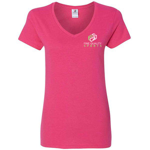 Camisetas de Cuello en V Profundo para Mujer al por Mayor, Logotipo Personalizado, Camisetas de Alta Calidad 100% Algodón para Impresión - Product Image 6