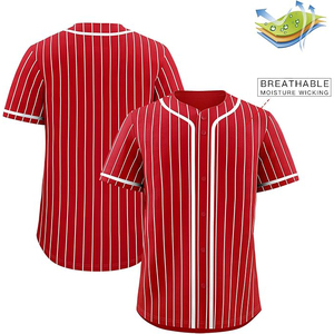 Maillot de baseball anti-taches, facile à nettoyer, en tissu déperlant, avec fermeture boutonnée, haut de softball - Product Image 3