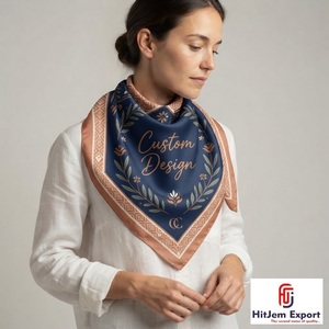 Écharpe longue personnalisée de qualité supérieure, imprimée, effet soie, châle de mode, foulard, marque privée, fabricant de textiles sur mesure OEM ODM - Product Image 2