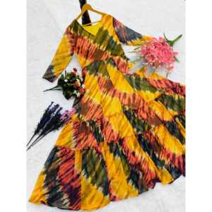 ชุดราตรีลายดอกไม้ดีไซเนอร์ ชุดออกงานสวยงาม - Product Image 5