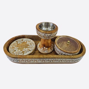 Luxury wooD Mabkhara <b>Oud</b> Burner for Home Decor and Fragrance Decorative Sandalwood Look Resin <b>Bakhoor</b> Burner - Product Image 5
