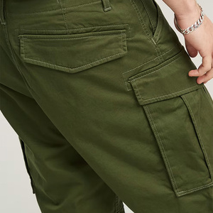 Shorts cargo sportifs pour homme, vert olive, taille mi-haute, 100% coton, style bermuda décontracté, séchage rapide, avec poches et fermeture éclair - Product Image 5