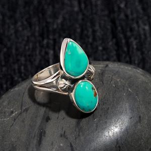 Beautiful Turquoise Gemstone Pear Cut Bezel Setting Natural Statement <b>Ring</b> Handmade 925 Sterling Silver <b>Fine</b> <b>Ring</b> - Product Image 1