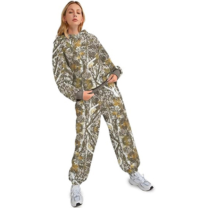 Conjunto Deportivo Casual de 2 Piezas para Mujer, Sudadera Corta con Capucha y Pantalones Jogger, Tejido de Felpa, Manga Larga, Corte Holgado, para Todas las Temporadas - Product Image 3