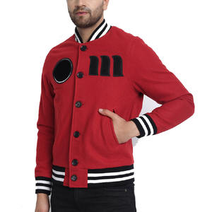 เสื้อแจ็คเก็ตวาร์ซิตี้แบบสั่งทำพิเศษสำหรับธุรกิจ B2B แบบปะติดปะต่อ  ชุดเบสบอลแบบ Letterman Bomber สำหรับผู้ชาย  ชุดทีม  เสื้อคลุมขนแกะ  ผู้ผลิตขายส่ง - Product Image 5