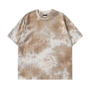 T-shirt décontracté pour homme à manches courtes, col rond, tricoté, tie-dye, coupe classique, respirant, jersey 180g - Product Image 3