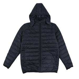 Veste d'extérieur légère imperméable avec capuche, respirante, fermeture éclair intégrale, unie, décontractée, d'hiver, matelassée - Product Image 1