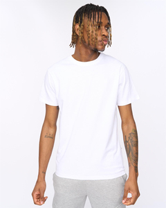 Men's White Regular Fit Cotton Jersey T-Shirt O-Neck Short Sleeve Casual Solid Color Blank Design - Product Image 3