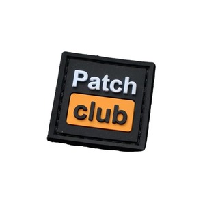 Patch Club 3D en caoutchouc rectangulaire à coudre, logo en relief pour la décoration de vêtements - Product Image 2