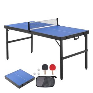 Mid-Size Indoor Ping Pong <b>Table</b> Tennis Set Portable <b>Foldable</b> MDF <b>Table</b> with Complete Equipment for Home Use - Product Image 2