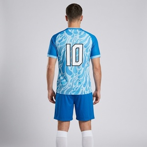 Uniforme de Fútbol Unisex de Primera Calidad para Adultos, 100% Poliéster, Tela Transpirable, Personalizable con Nombre de Equipo, Cuello Redondo, Transferencia Térmica - Product Image 3