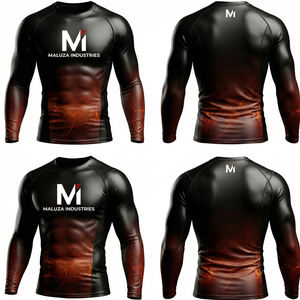 T-shirt de compression à manches longues Titan Shield pour homme, entraînement en salle de sport, performance tactique, respirant, séchage rapide, écologique MALUZA - Product Image 6