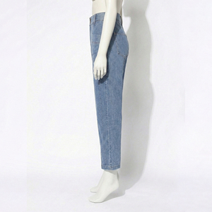New Arrival Wholesale Denim Cargo Pants Women Mid Waist High Street Skinny Fit Canvas for Reasonable Price - Product Image 4