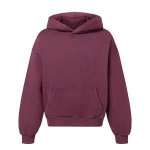 เสื้อฮู้ดครอปผ้าฟลีซคอตตอน 100% ขายส่ง ไม่มีเชือกผูก สำหรับผู้ชาย หนานุ่ม เหมาะสำหรับฤดูหนาว รับสกรีนโลโก้ - Product Image 1