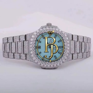 Montre de luxe en acier inoxydable Bling Jewelry, style hip-hop, boîtier carré, écologique, résistance à l'eau 10 bars, montre de mode pour homme, montre de business - Product Image 5