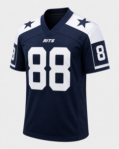 เสื้อฟุตบอลอเมริกัน RITS สำหรับผู้ชาย คอกลม แขนสั้น เบอร์ 88 ชุดทีม ระบายเหงื่อ ป้องกันแบคทีเรีย สายปรับได้ - Product Image 1