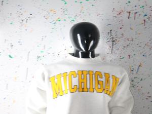 MICHIGAM <b>Mock</b> <b>Neck</b> 100% Cotton Winter 100% Yellow Applique Embroidery Finer Threads - Product Image 4